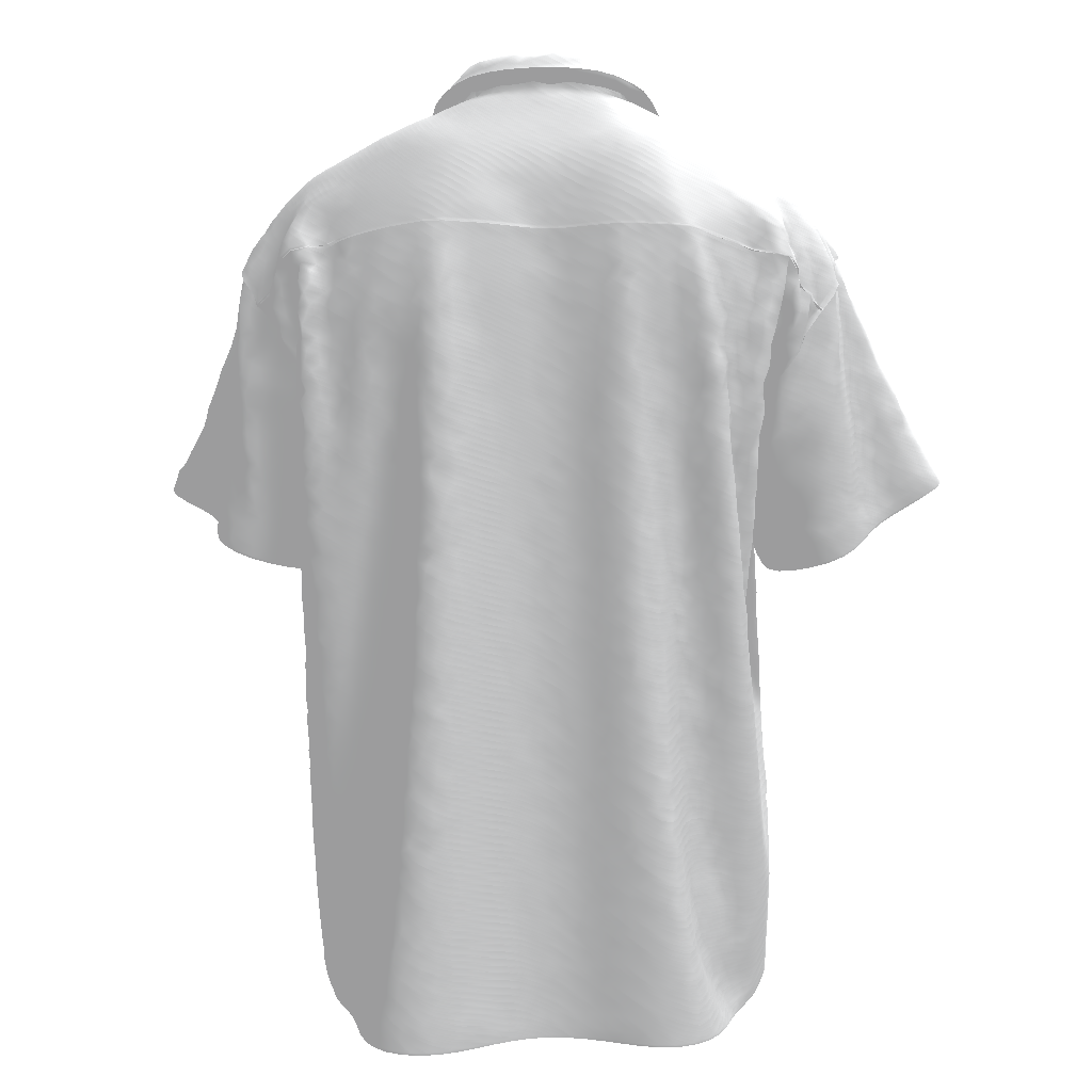 Men's Short Sleeve Button Shirt | Plain White