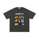 Grocery List T-Shirt - Dark Grey