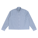 Boxy Striped Long Sleeve Button Up Shirt