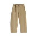 Twisted-Seam Belted Curved-Blade Pants