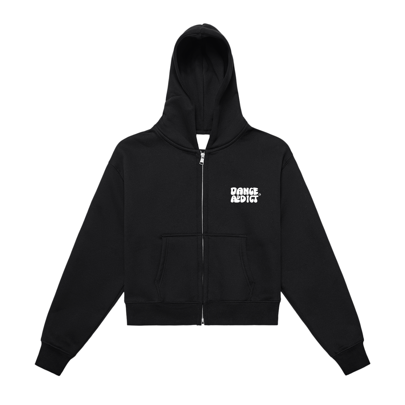 Dance Addict Zip-Up Cropped Hoodie