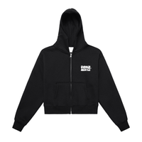 Dance Addict Zip-Up Cropped Hoodie