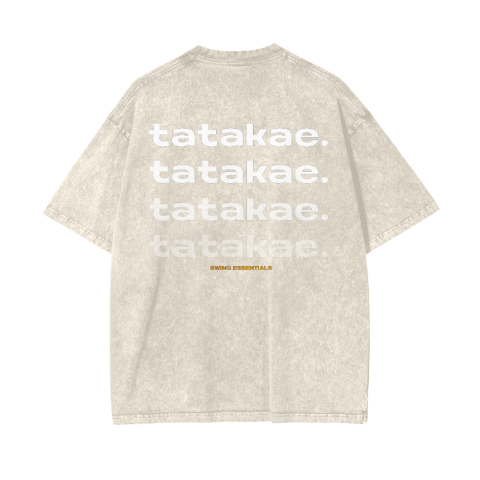 Fire - Tatakae Acid Wash Oversize T-Shirt