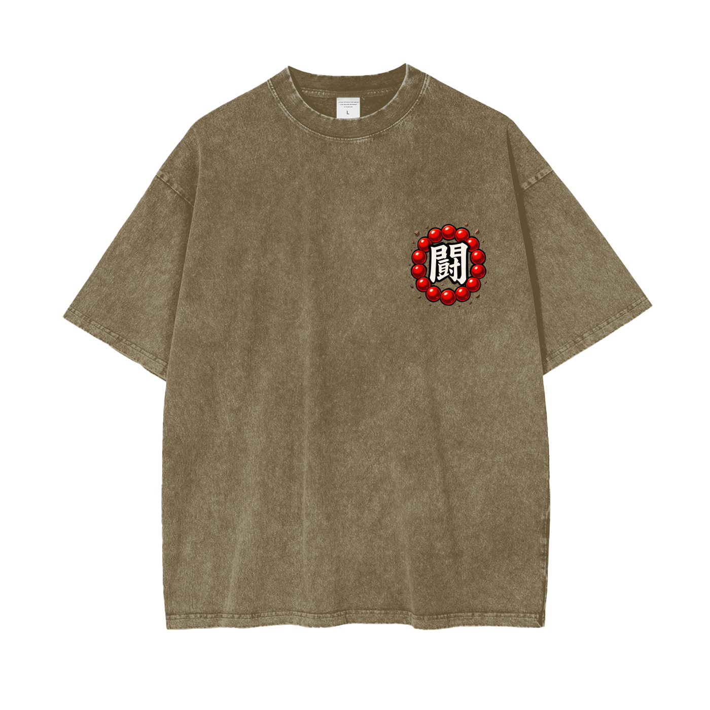 Stone - Tatakae Acid Wash Oversize T-Shirt
