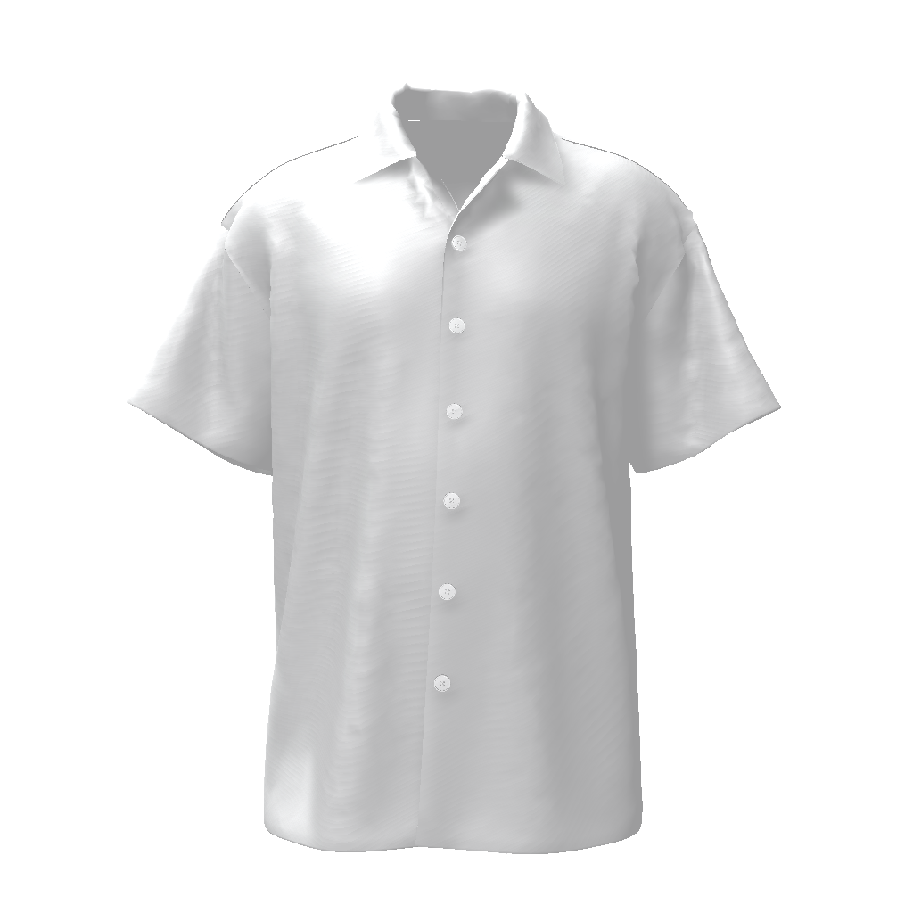 Men's Short Sleeve Button Shirt | Plain White