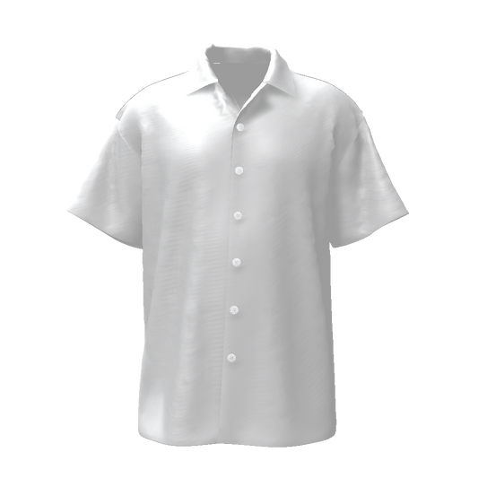 Men's Short Sleeve Button Shirt | Plain White