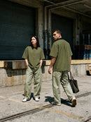 Color Collar Block Short Sleeve Shirt