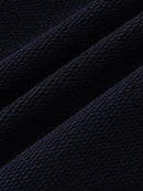 Contrast Striped Lapel Collar Shirt